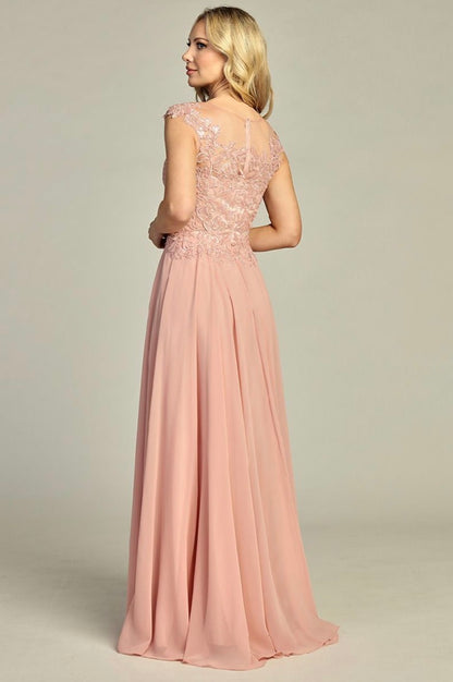 Beads Embellished Embroidered A-line Dress. 7965K BY LET´S CORP