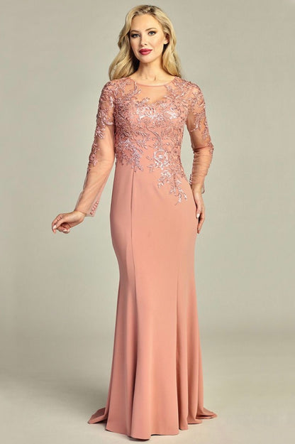 Long sleeves dress for your special event. 7969K BY LET´S CORP