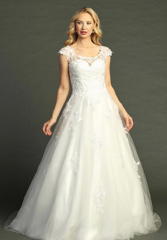 Beads Embellished Embroidered A-line Dress.7908L BY LET´S CORP