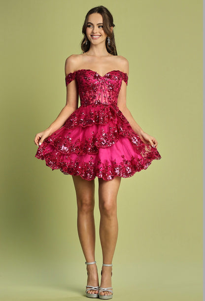 Short Beautiful Sweetheart Neckline. 1051 by ADORA DESIGN