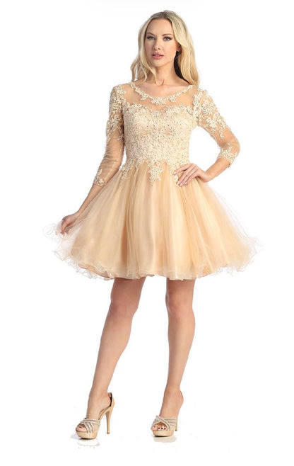Long sleeve short dress. 6272L LET´S CORP