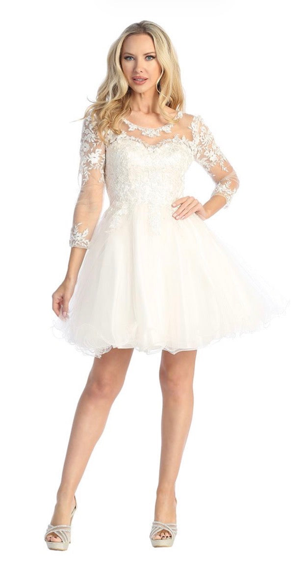 Long sleeve short dress. 6272L LET´S CORP