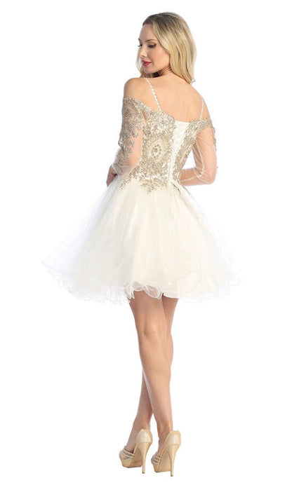 Long sleeve short dress. 6239L LET´S CORP