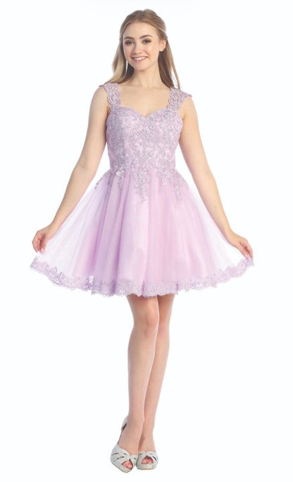 Floral Applique Dress.6240L by LET´S CORP