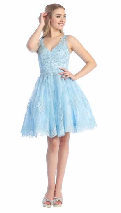 Floral Applique Dress. 6250L by LET´S CORP