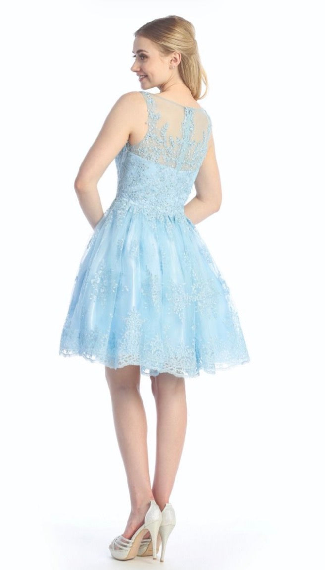 Floral Applique Dress. 6250L by LET´S CORP