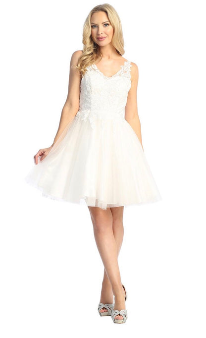 Floral Applique Dress. 6273L by LET´S CORP