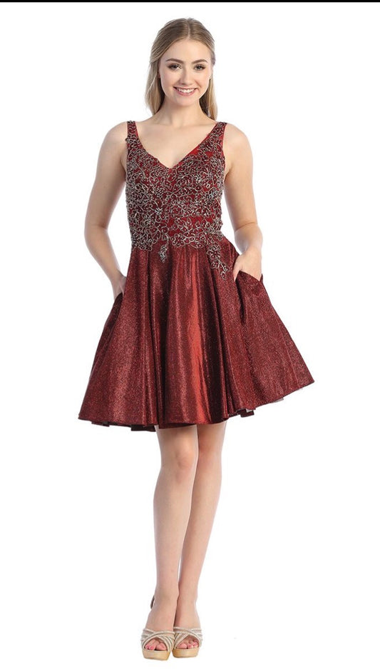 Sheer Bodice Glitter Fabric. 6254 by LET´S CORP