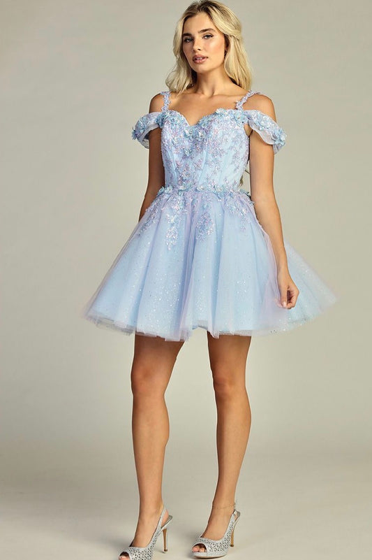 Floral Applique Dress. 6288L by LET´S CORP