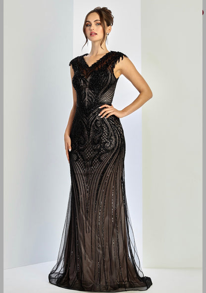 this dress is designed to make you feel confident, glamorous, and absolutely unforgettable. 3272-03 BY ADORA DESIGN