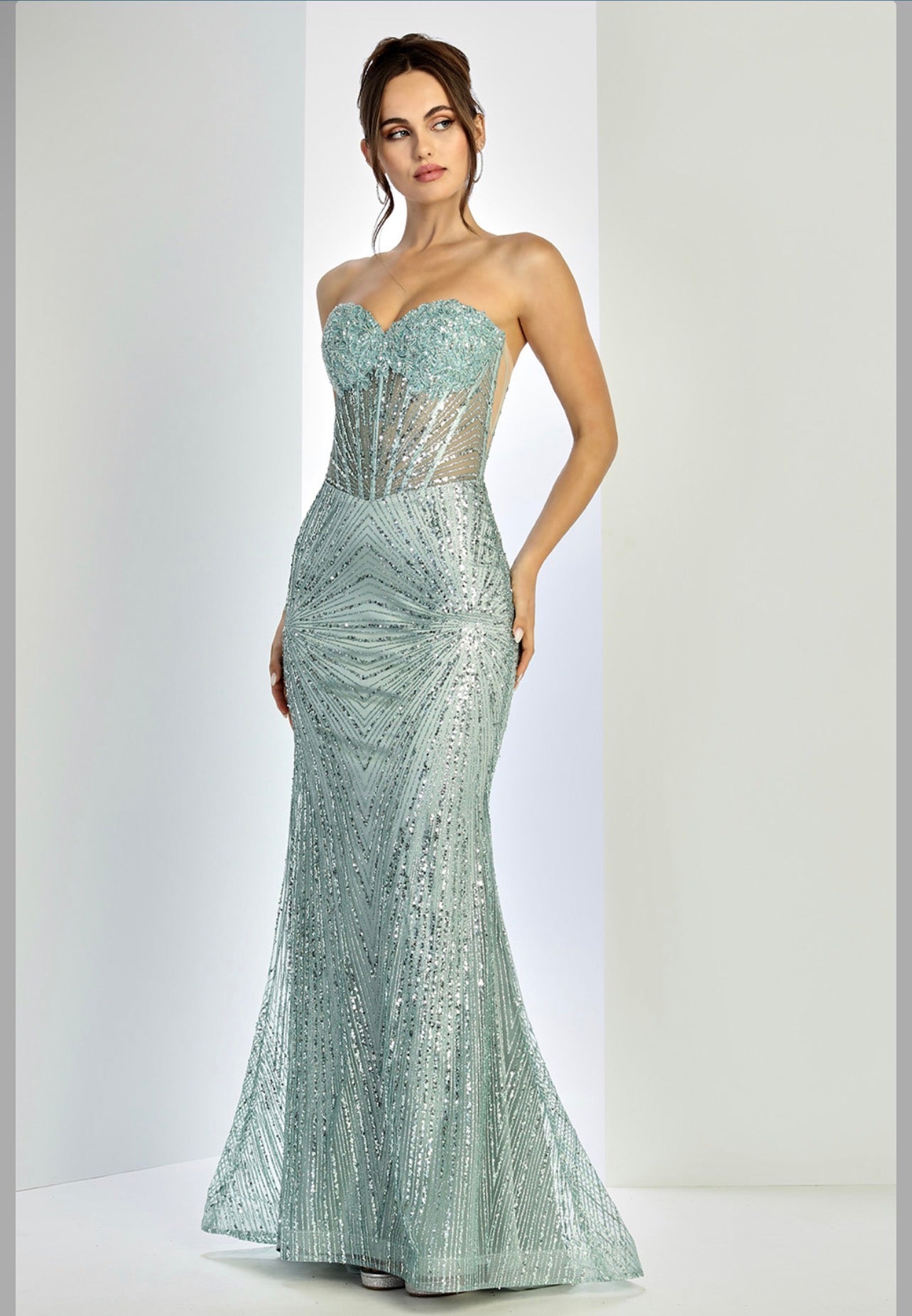 Perfect mermaid silhouette dress special for your event. 3279 BY ADORA DESIGN