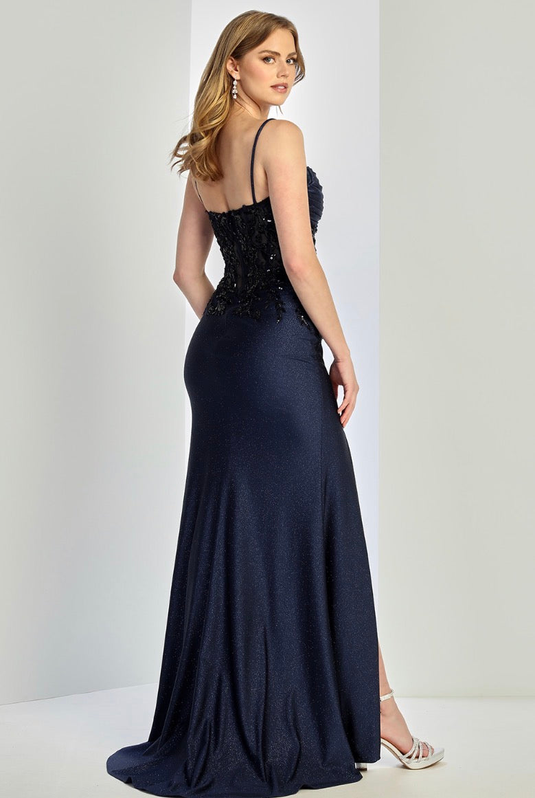 Glittery Spandex  fabric, see-through corset dress. 3250 by ADORA DESIGN