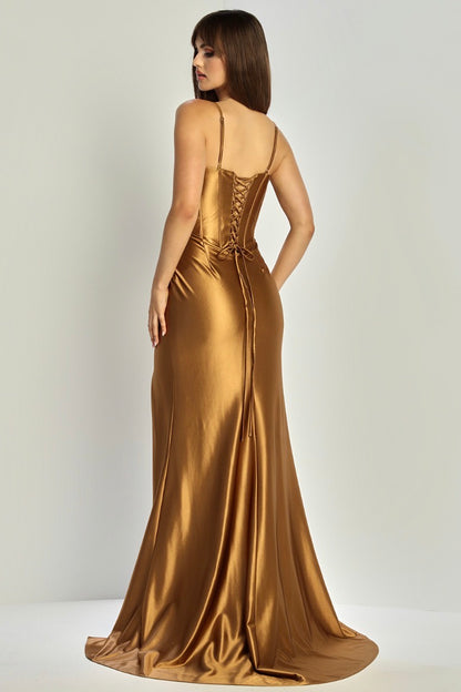 Satin mermaid with corset dress. 3256 by ADORA DESIGN