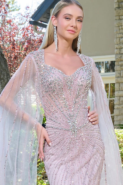 Elegant and eye-catching, this fitted evening gown. Gl3664 BY ELIZABETH K