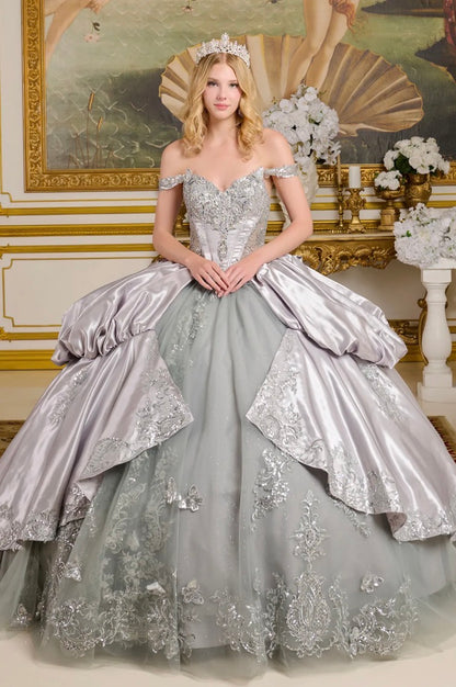 This enchanting ball gown features a lustrous satin. GL3652 BY ELIZABETH K