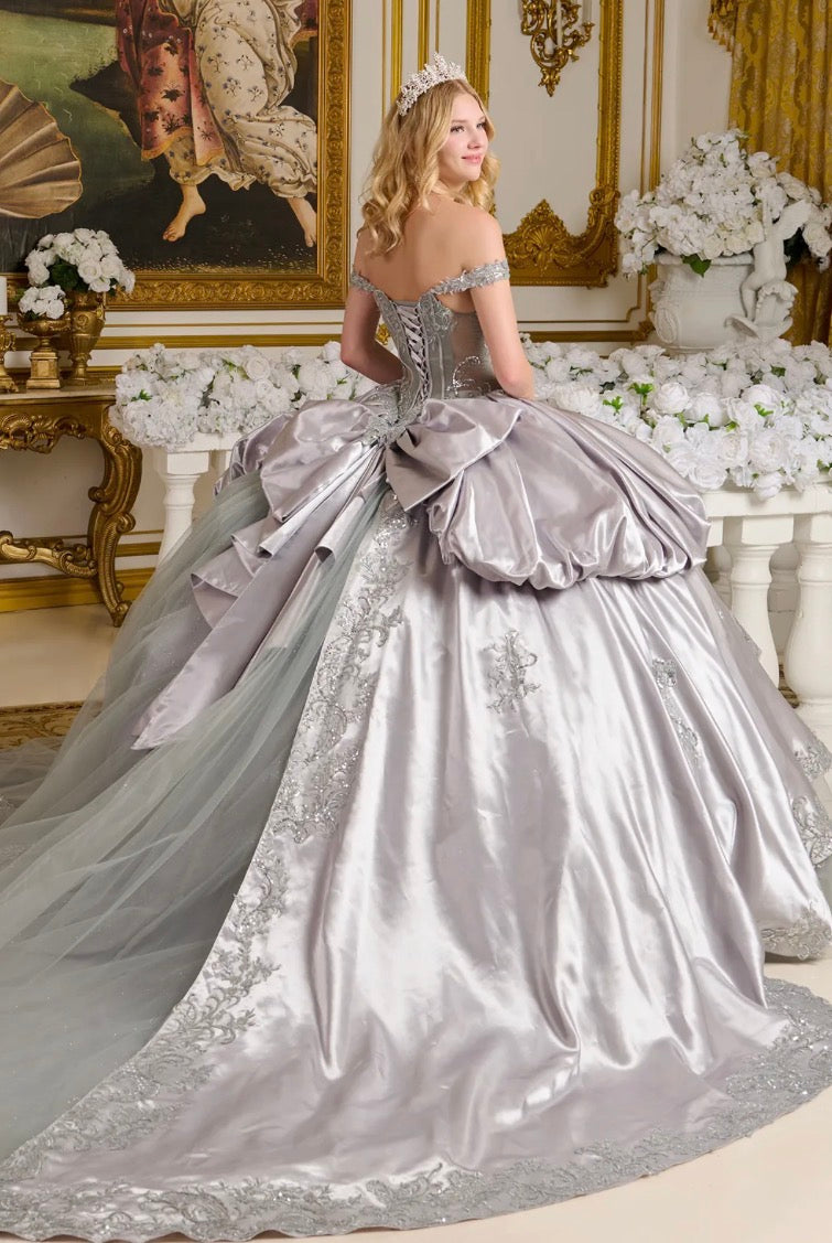 This enchanting ball gown features a lustrous satin. GL3652 BY ELIZABETH K