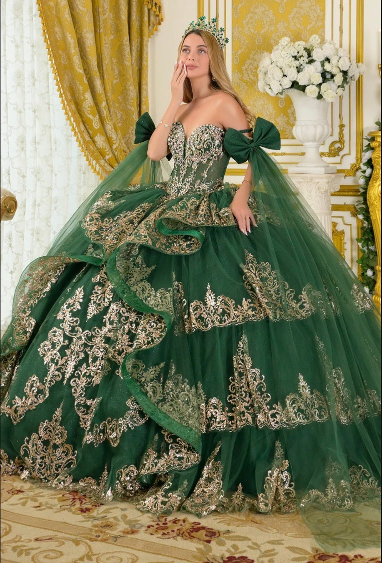 Embrace your fairytale moment in this stunning ball gown. GL3801 BY ELIZABETH K