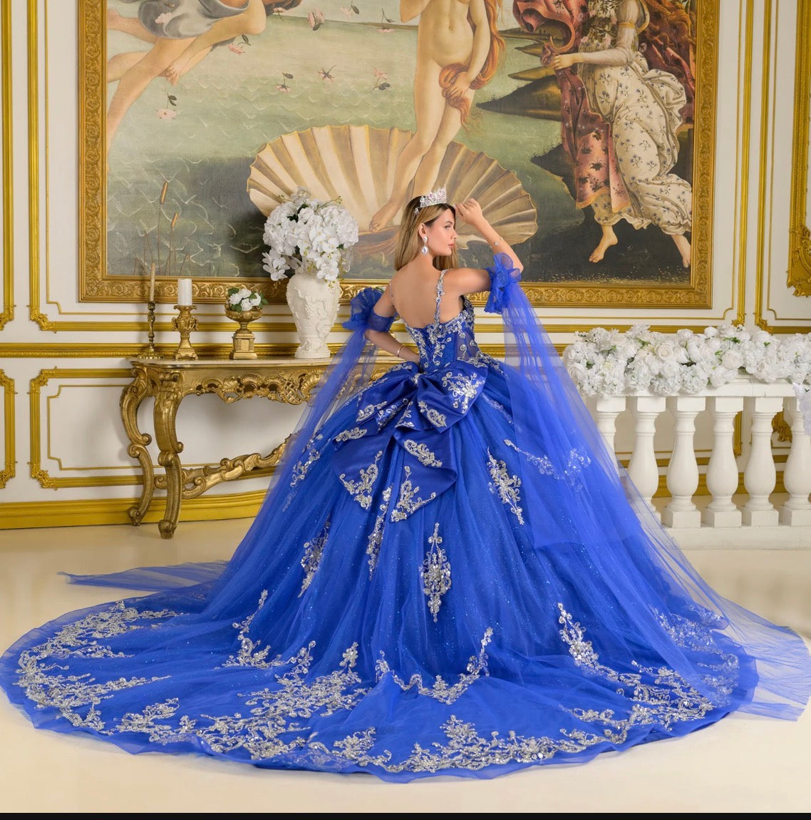 Make a grand entrance in this exquisite quinceañera ball gown. GL3813 BY ELIZABETH K