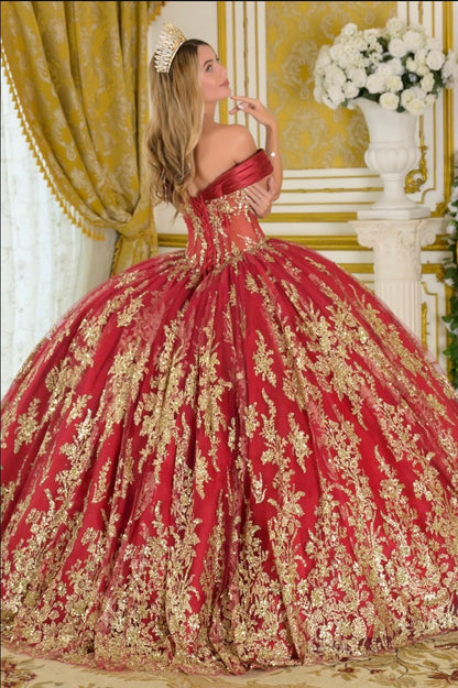 Indulge in classic glamour with this stunning quinceañera ball gown. GL3791 BY ELIZABETH K