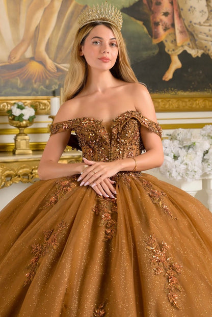 Graceful and stunning, this quinceañera ball gown. GL3811 BY ELIZABETH K