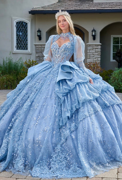 Make a grand entrance in this stunning quinceañera ball gown. Gl3806 BY ELIZABETH K