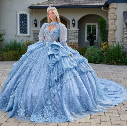 Make a grand entrance in this stunning quinceañera ball gown. Gl3806 BY ELIZABETH K