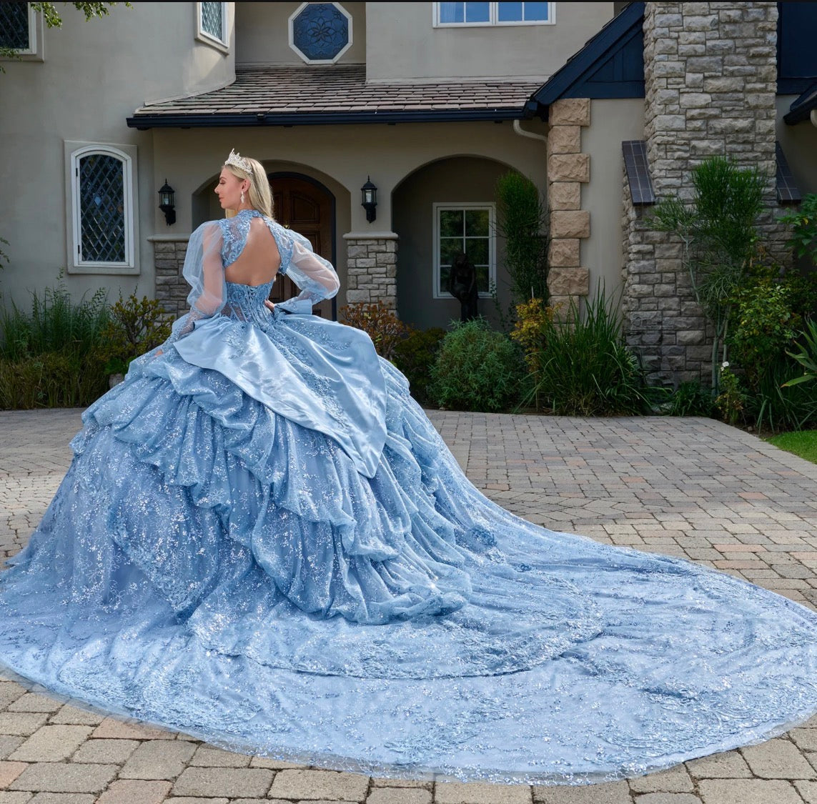 Make a grand entrance in this stunning quinceañera ball gown. Gl3806 BY ELIZABETH K