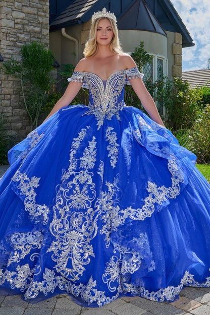 Make a lasting impression in this enchanting quinceañera ball gown. GL3805 BY ELIZABEHT K