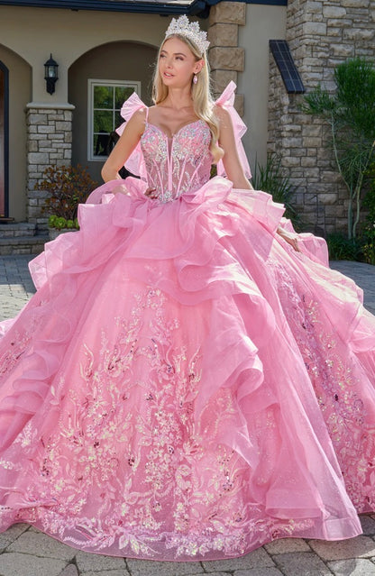 Sweet and sparkling, this enchanting quinceañera ball gown. GL3804 BY ELIZABETH K