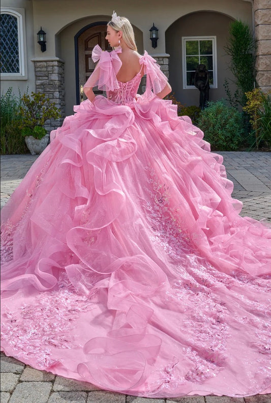 Sweet and sparkling, this enchanting quinceañera ball gown. GL3804 BY ELIZABETH K