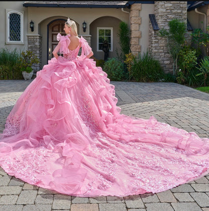 Sweet and sparkling, this enchanting quinceañera ball gown. GL3804 BY ELIZABETH K