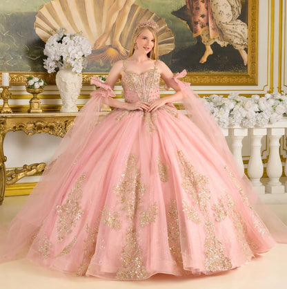 Show off in this dreamy quinceañera ball gown. GL3814 BY ELIZABETH K