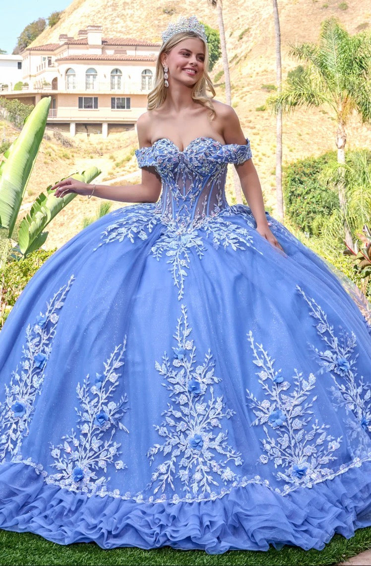 Radiate elegance in this romantic quinceañera ball gown. GL3812 BY ELIZABETH K