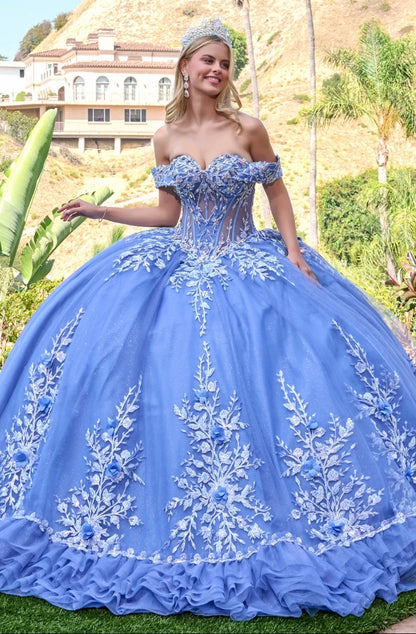 Radiate elegance in this romantic quinceañera ball gown. GL3812 BY ELIZABETH K