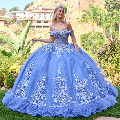 Radiate elegance in this romantic quinceañera ball gown. GL3812 BY ELIZABETH K