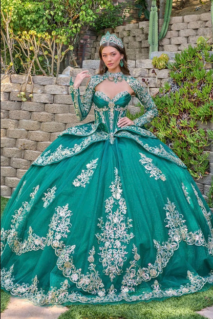 Make a grand entrance in this luxurious quinceañera ball gown. GL3800 BY ELIZABETH K