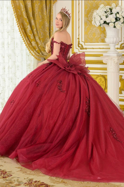 This dazzling ball gown is adorned with intricate bead and sequin. GL3712 BY ELIZABETH K