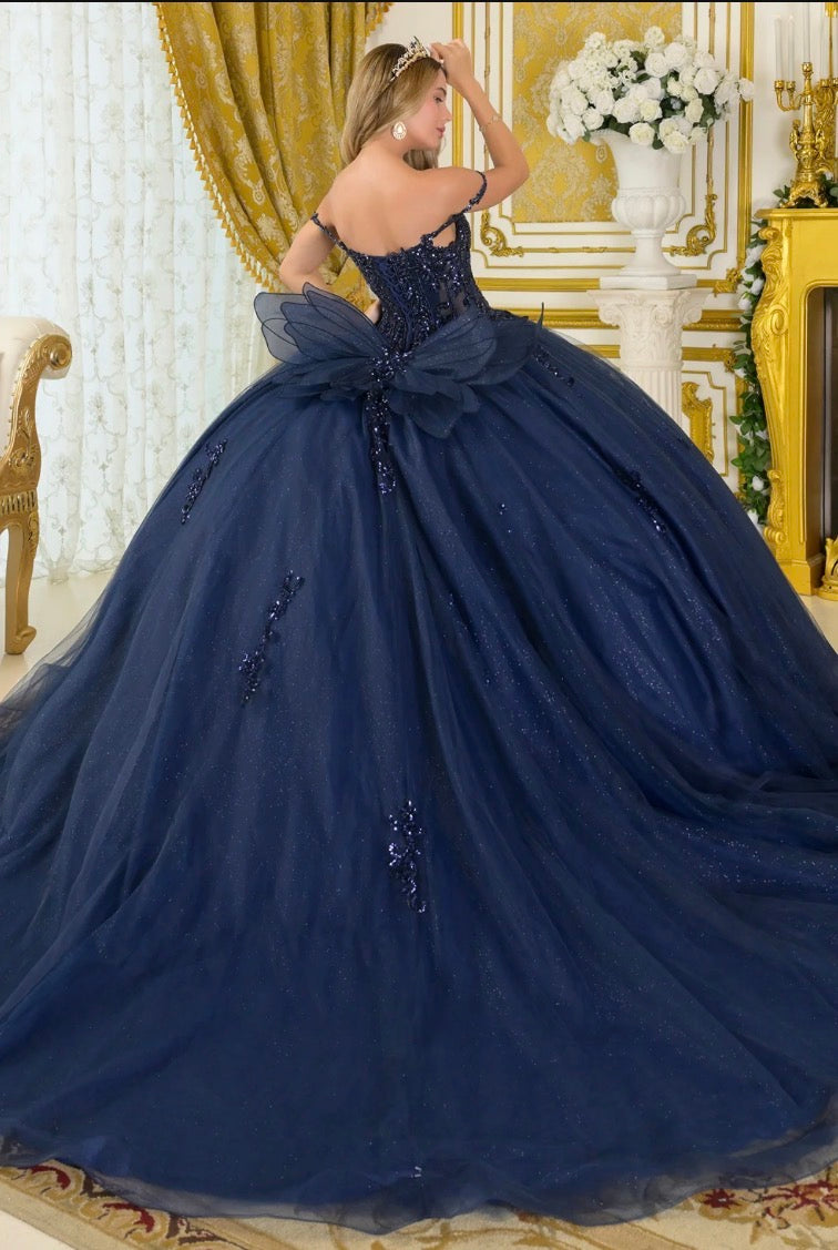 This dazzling ball gown is adorned with intricate bead and sequin. GL3712 BY ELIZABETH K