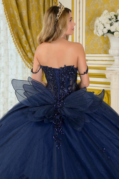 This dazzling ball gown is adorned with intricate bead and sequin. GL3712 BY ELIZABETH K