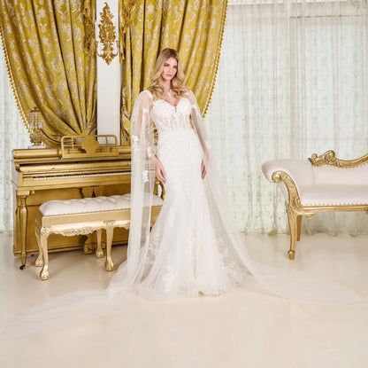 Exquisite details and a flattering fit define this trumpet-style wedding gown. GL3829 GLS BY GLORIA