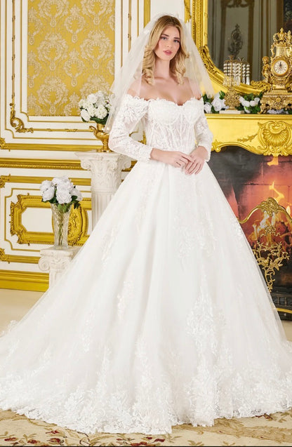 Capture timeless romance in this exquisite wedding ball gown. GL3824 GLS BY GLORIA