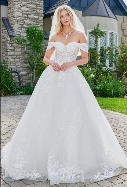 Celebrate your love story in this enchanting ball gown. GL3822 BY GLS BY GLORIA