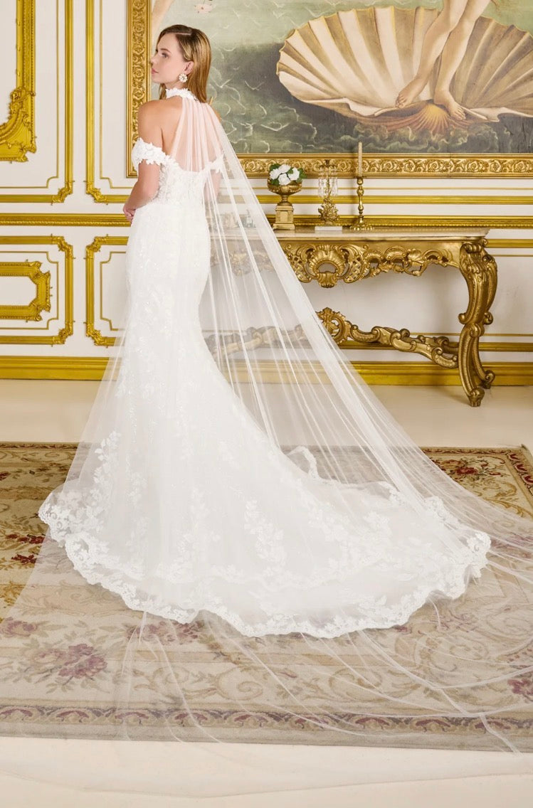 Crafted with exquisite details, this fitted bridal gown. GL3825 GLS BY GLORIA