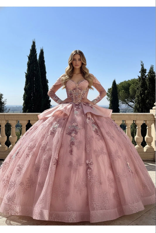 Versatile Pleated Detail, With Removable Bow Quince Dress. PQ1105 BY BELLA COUTURE