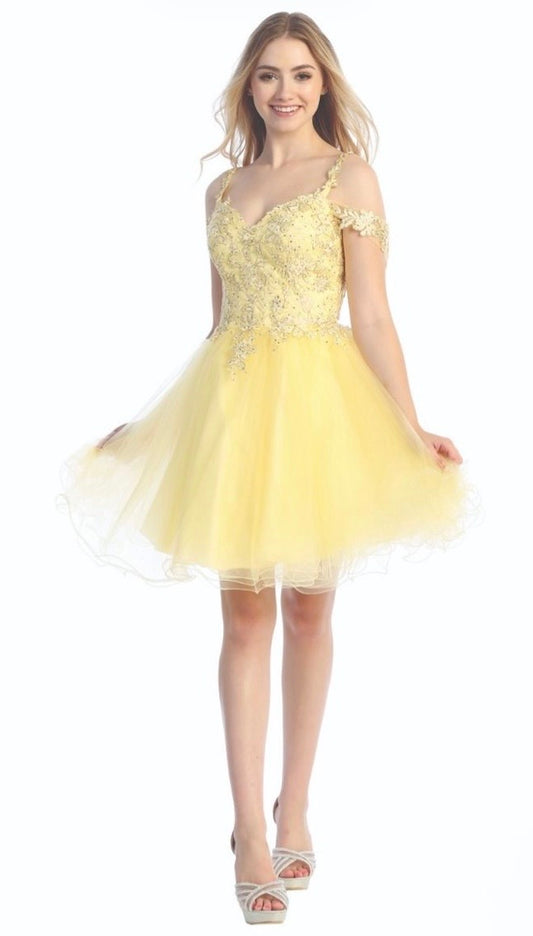 Floral Applique Dress. 6256L by LET´S CORP