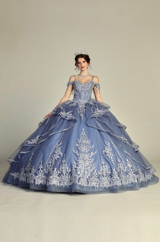 COMMING SOON!! Ball gown is adorned with intricate bead and sequin. 8100Q BY LET´S CORP