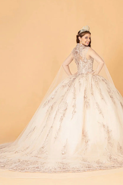 Sequin Glitter Embellished Quinceanera Dress. GL3076 by Elizabeth K