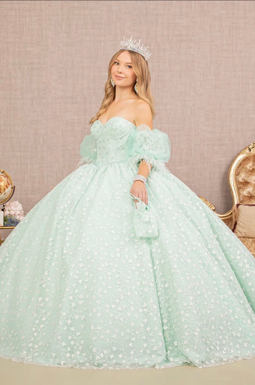 Jewel Strapless Quinceanera Gown. GL3176 by Elizabeth k