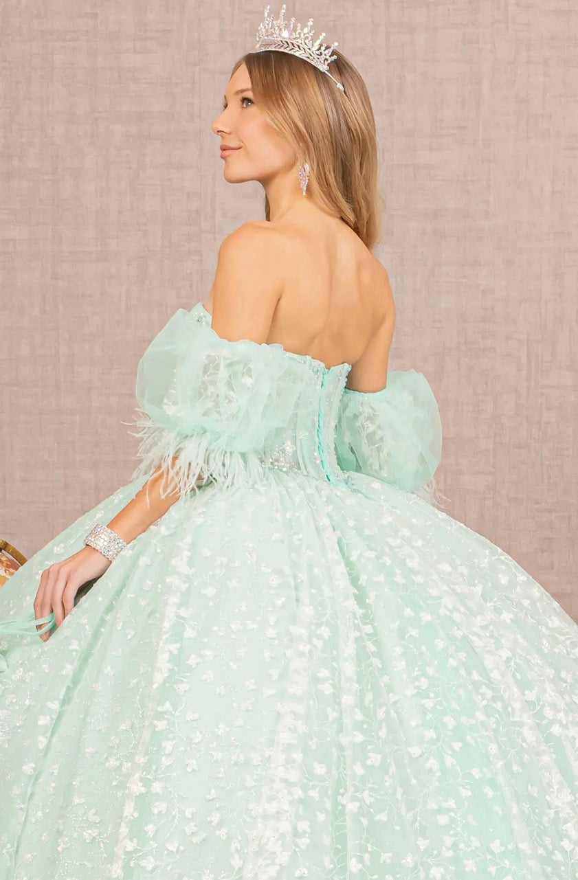 Jewel Strapless Quinceanera Gown. GL3176 by Elizabeth k