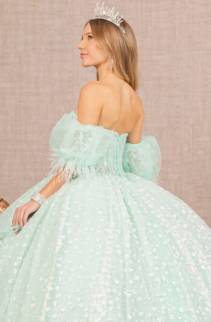 Jewel Strapless Quinceanera Gown. GL3176 by Elizabeth k